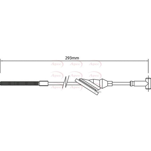 Apec Handbrake Cable Front CAB1170