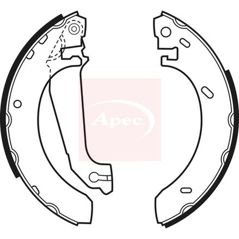 Apec Brake Shoe Set Axle Kit fits Ford Escort 1990-1995 1.3 1.4 1.6 1.8