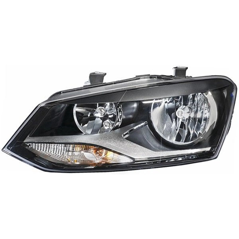 Hella Headlight Headlamp W5W Left fits VW Polo V 2009-2022 1.0 1.2 1.4 1.6