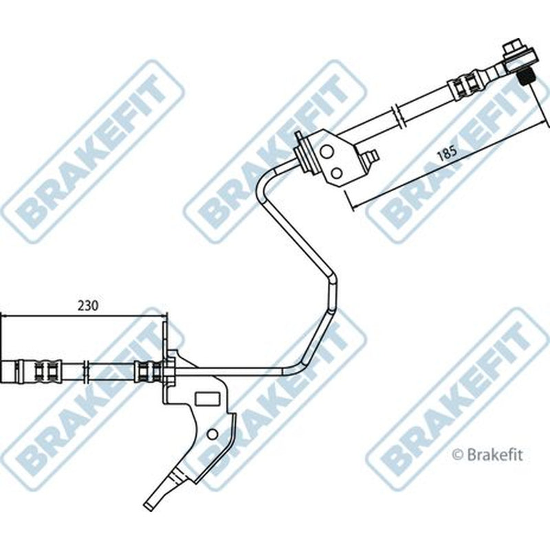 Apec Brake Hydraulic Hose Line Rear Left fits Opel Astra F 1991-1998 1.6 2.0