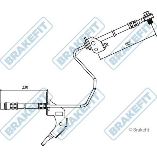 Apec Brake Hydraulic Hose Line Rear Left fits Opel Astra F 1991-1998 1.6 2.0
