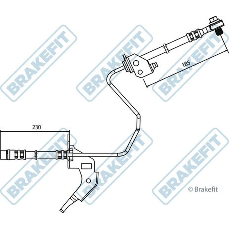 Apec Brake Hydraulic Hose Line Rear Left BHO4290