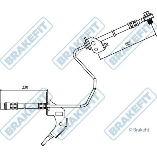 Apec Brake Hydraulic Hose Line Rear Left BHO4290