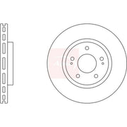 Apec 2 x Vented Brake Discs fits Mitsubishi Grandis 2004-2011 2.0 2.4