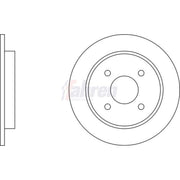 Fahren 2 x Solid Rear Brake Discs FBD6086-x2