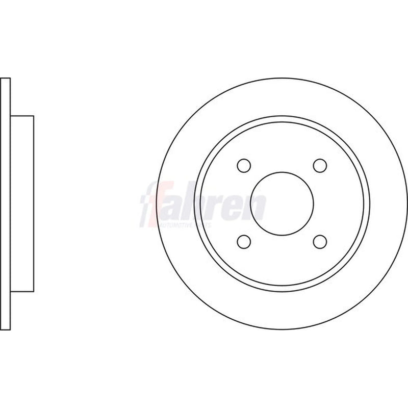 Fahren 2 x Solid Rear Brake Discs FBD6086-x2