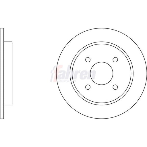 Fahren 2 x Solid Rear Brake Discs FBD6086-x2