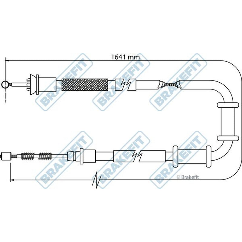Apec Handbrake Cable Left Rear fits Fiat Grande Punto 2005 on 1.2