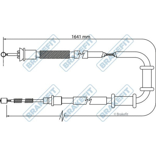 Apec Handbrake Cable Left Rear fits Fiat Grande Punto 2005 on 1.2
