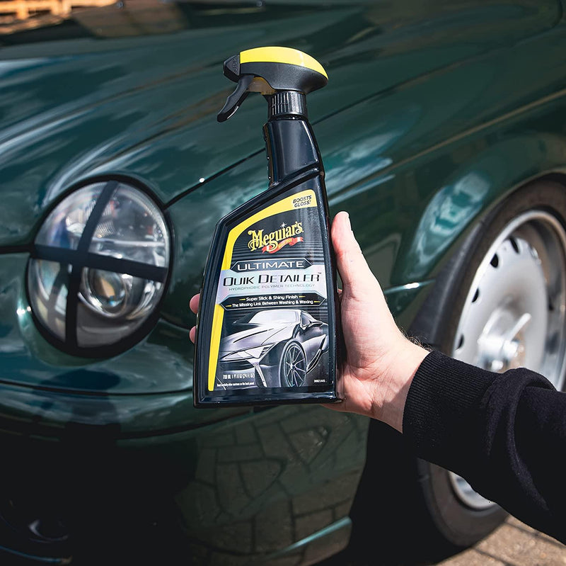 Meguiars Ultimate Hydrophobic Quik Quick Detailer Spray Wax Car Cleaning 709ml Meguiar's  - Dynamic Drive