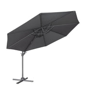 Dellonda Cantilever Parasol with 360 Rotation, Tilt & Cover 3m - Grey Dellonda - Dynamic Drive