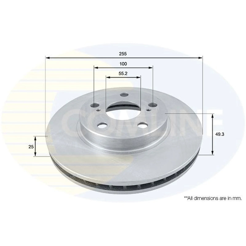 Comline Front & Rear Brake Discs & Pads fits Toyota Celica 1999-2005 1.8