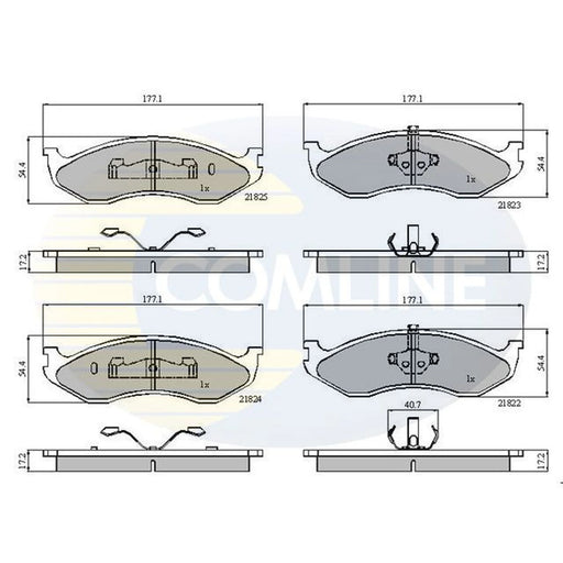 Comline Front Brake Discs & Pads fits Jeep Cherokee 2001-2008 2.5 2.8 3.7