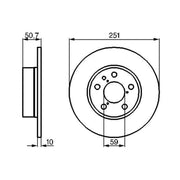 Bosch Rear Brake Solid Discs & Pads fits Alfa Romeo 164 1987-1998 2.0 2.5 3.0