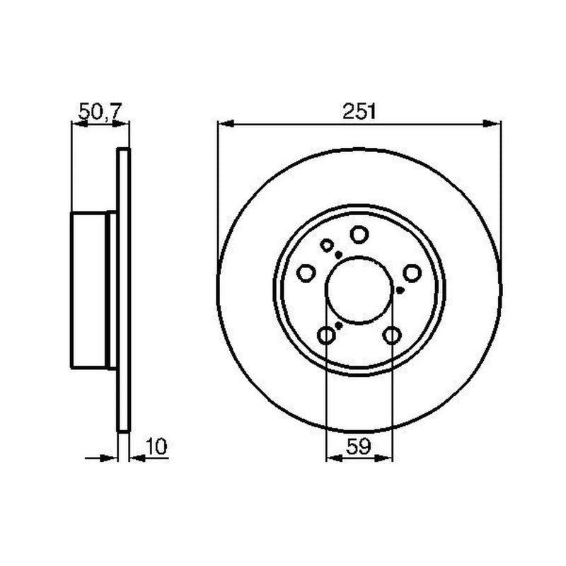 Bosch Rear Brake Solid Discs & Pads fits Alfa Romeo 164 1987-1998 2.0 2.5 3.0