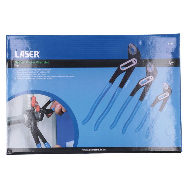 Laser Water Pump Plier Set 3pc - 8756 Laser - Dynamic Drive