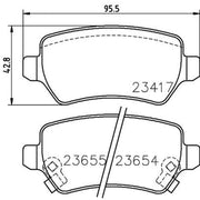 DON Rear Brake Pad Set fits Chevrolet Corsa 2000-2002 1.7