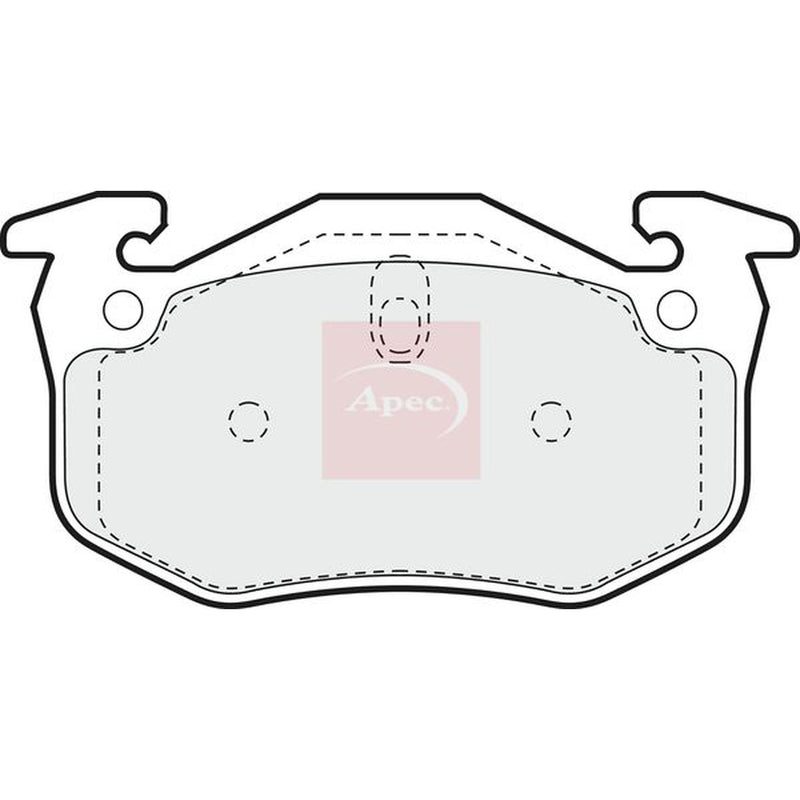 Apec Rear Brake Pad Set fits Renault Megane I 1996-2008 1.4 1.6 1.8 2.0