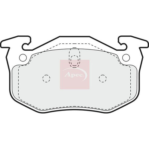 Apec Rear Brake Pad Set fits Renault Megane I 1996-2008 1.4 1.6 1.8 2.0