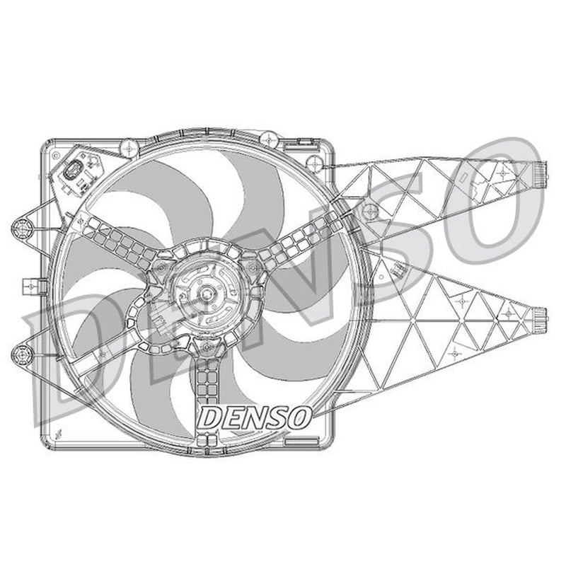 Denso Engine Cooling Fan fits Abarth Grande Punto 2007-2010 1.4