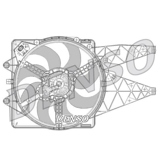 Denso Engine Cooling Fan fits Abarth Grande Punto 2007-2010 1.4