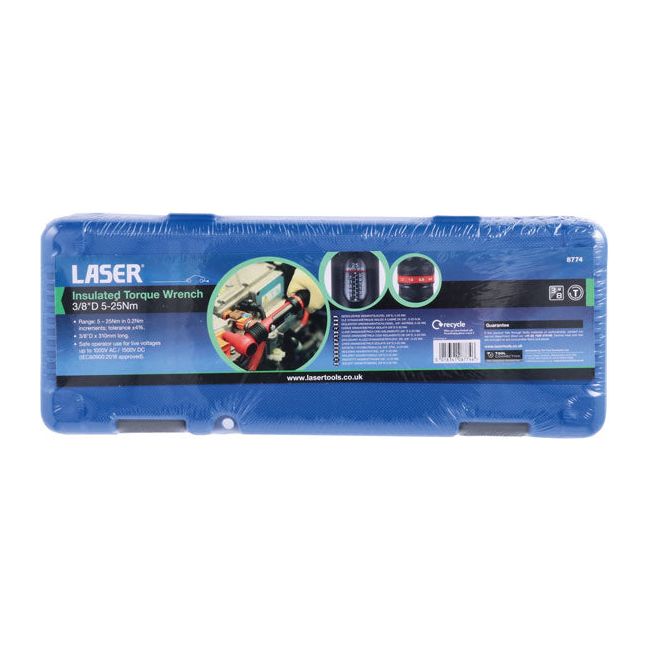 Laser Insulated Torque Wrench 3/8"D 5-25Nm Laser - Dynamic Drive