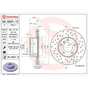 Brembo Xtra 2 x Perforated/Vented Brake Discs fits BMW 5 1995-2004