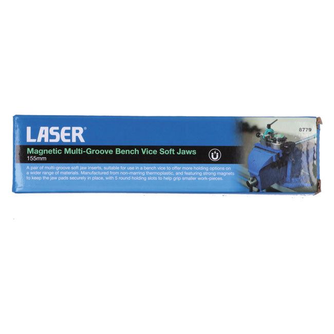 Laser Magnetic Multi-Groove Bench Vice Soft Jaws 155mm Laser - Dynamic Drive
