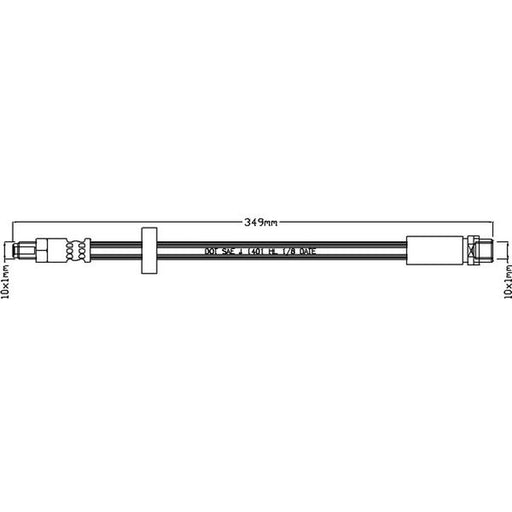 Juratek Brake Hydraulic Hose Line Rear fits Audi A6 Allroad C6 2006-2011