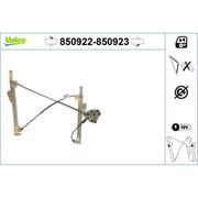Valeo Electric Window Regulator Lifter Right Front 850923