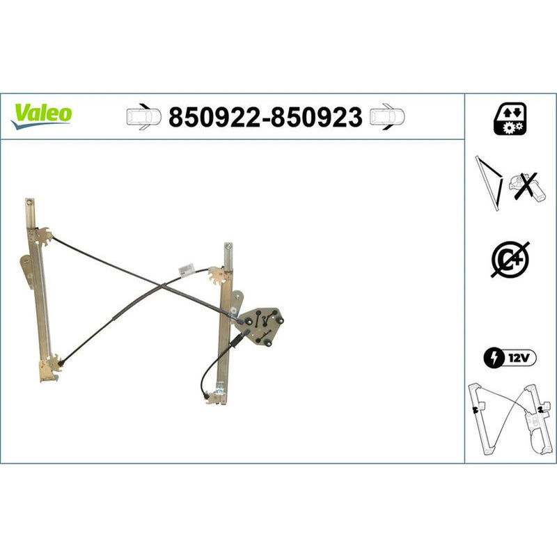 Valeo Electric Window Regulator Lifter Right Front 850923