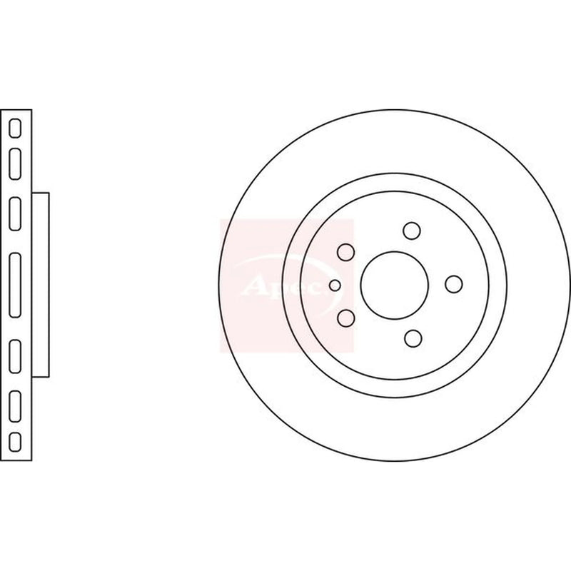 Apec 2 x Vented Front Brake Discs DSK2028-x2