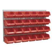 Sealey Bin & Panel Combination 24 Bins Red TPS130 Sealey - Dynamic Drive