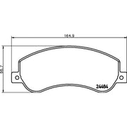 Mintex Front Brake Pad Set fits VW Amarok 2010-2022 2.0 3.0