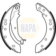 NAPA Brake Shoe Set Axle Kit fits Mitsubishi Colt VI 2004-2012 1.1 1.3 1.5
