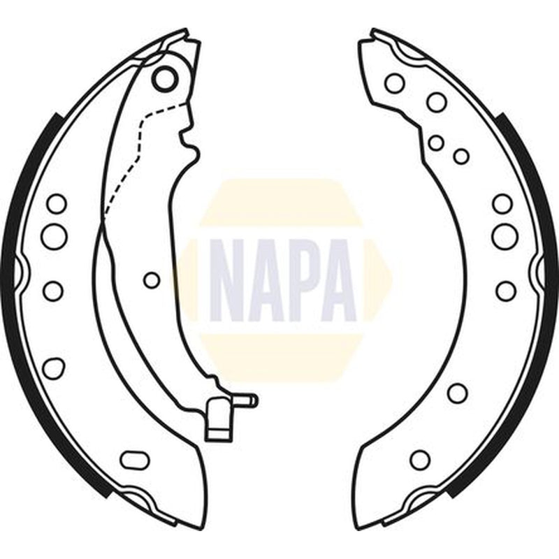 NAPA Brake Shoe Set Axle Kit fits Mitsubishi Colt VI 2004-2012 1.1 1.3 1.5