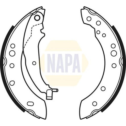 NAPA Brake Shoe Set Axle Kit fits Mitsubishi Colt VI 2004-2012 1.1 1.3 1.5