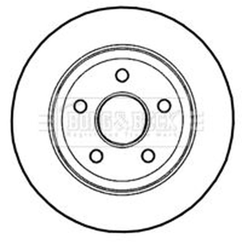 Borg & Beck 2 x Solid Rear Brake Discs BBD4661-x2