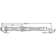 Borg & Beck Brake Hydraulic Hose Line Right BBH7194