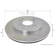 Comline 2 x Internally Vented Front Brake Discs ADC0472V