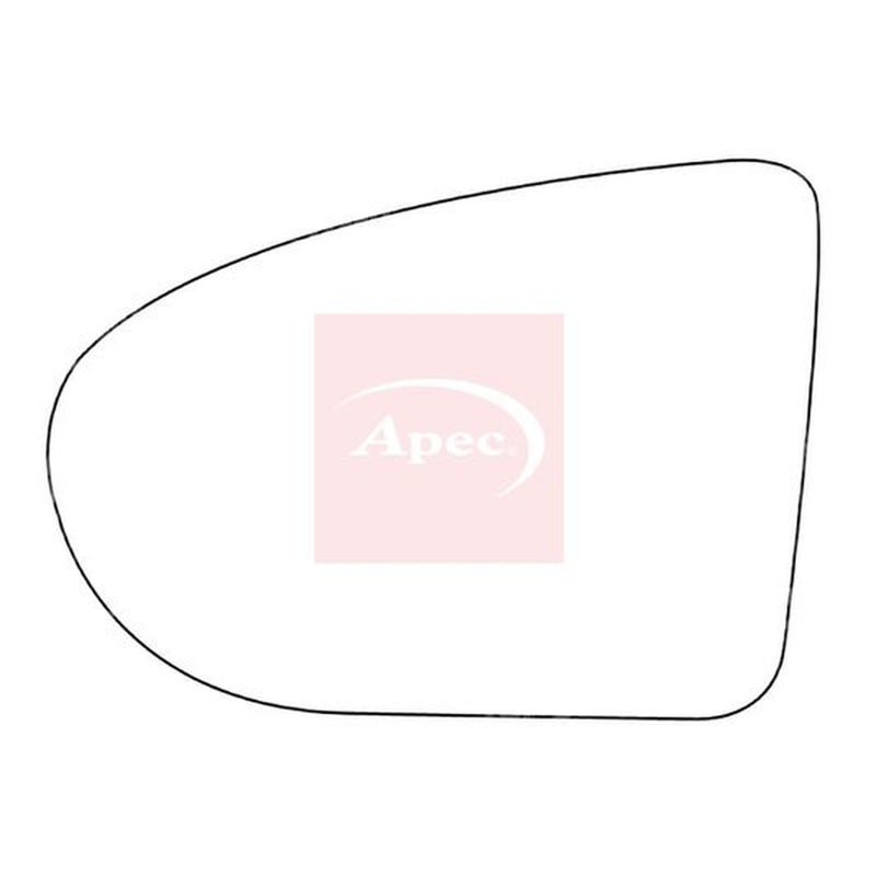 Apec Exterior Wing Mirror Glass Left fits Nissan Qashqai +2 2007-2014