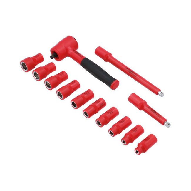 Laser Insulated Socket Set 1/4"D 13pc Laser - Dynamic Drive