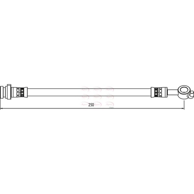 Apec Brake Hydraulic Hose Line Rear Right fits Nissan Qashqai I 2006-2013