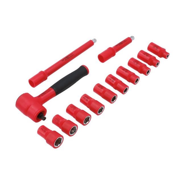 Laser Insulated Socket Set 1/4"D 13pc Laser - Dynamic Drive