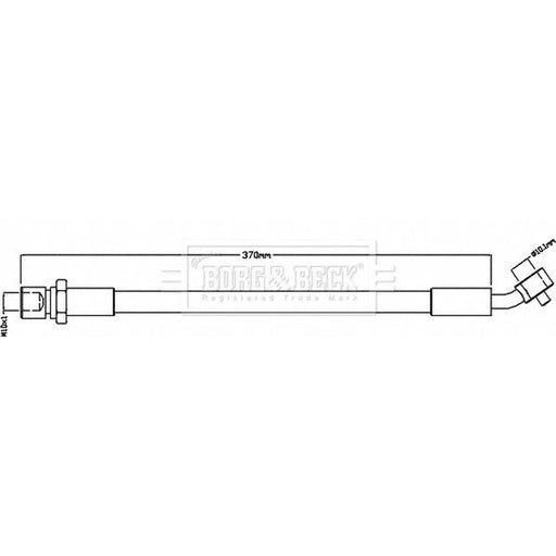 Borg & Beck Brake Hydraulic Hose Line Rear BBH7961