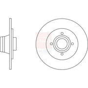 Apec Front & Rear Brake Discs & Pads fits Renault Megane I Coach 1999-2003 1.4