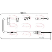Apec Handbrake Cable Right Rear fits Land Rover Freelander I 1998-2006 1.8 2.0