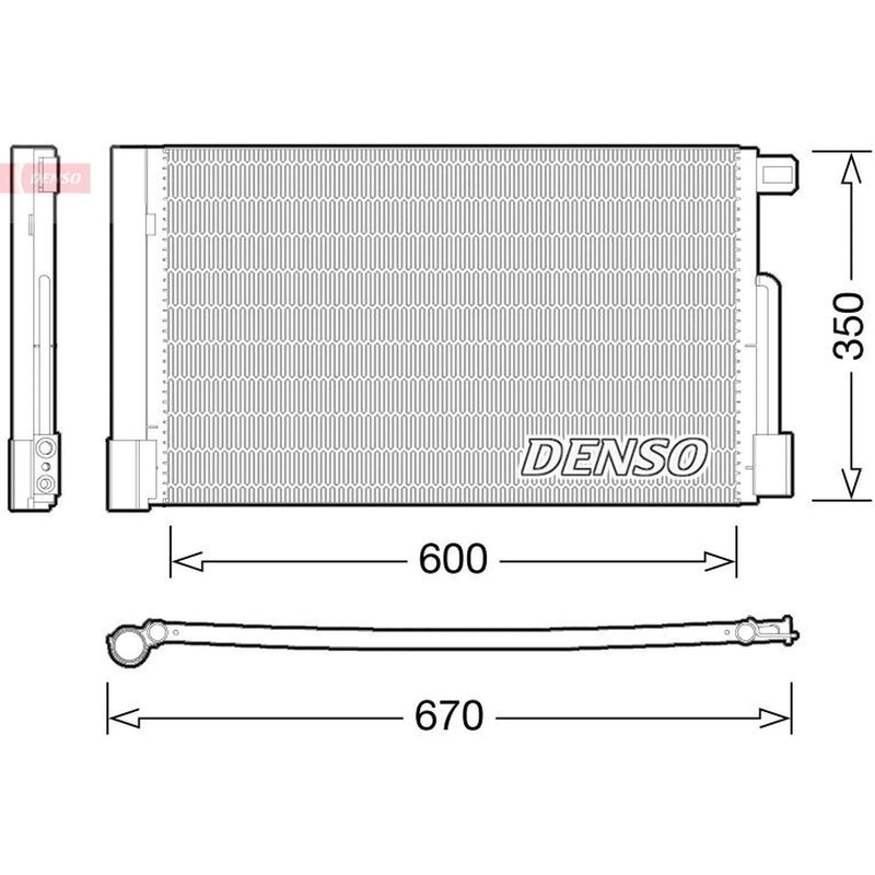 Denso Air Conditioning Condenser fits Alfa Romeo 4C 2013-2020 1.8