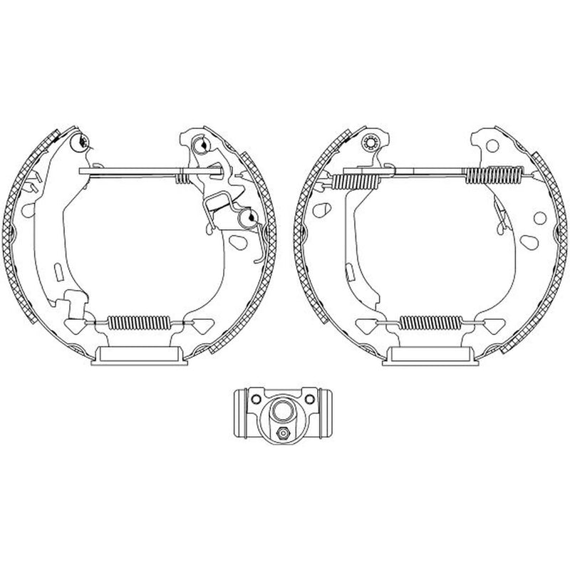 Mintex Brake Shoe Set Axle Kit fits Fiat Brava 1995-2001 1.4 1.9