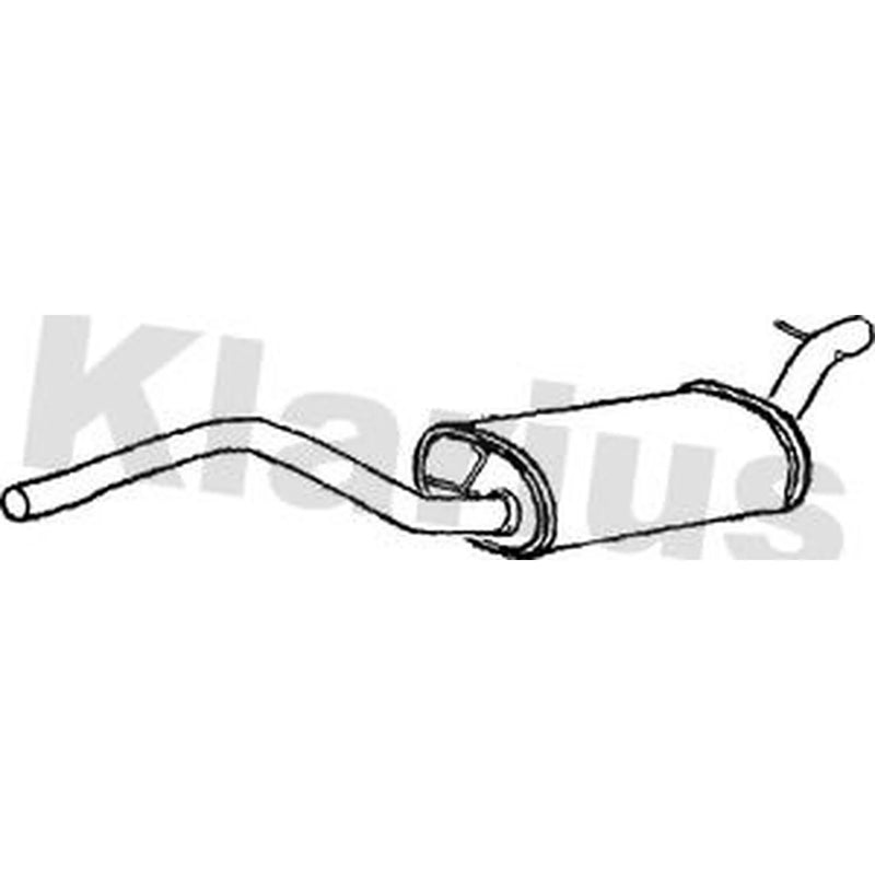 Klarius Box With Centre Pipe Centre fits Ford Focus I 1998-2004 1.6